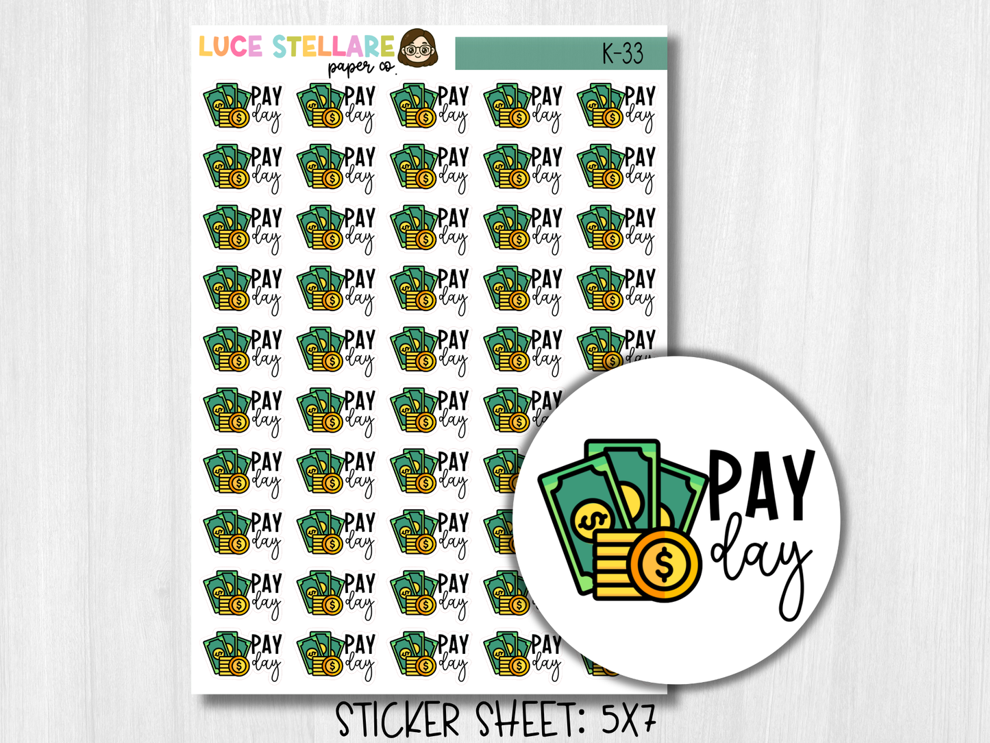 Payday Planner Stickers / K-33