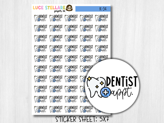 Dentist Appointment Planner Stickers / K-34