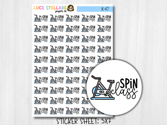 Spin Class Planner Stickers / K-47