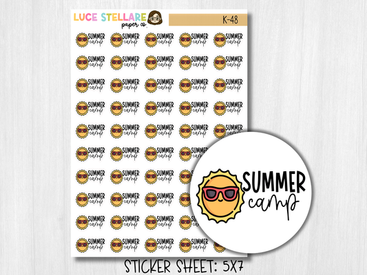 Summer Camp Planner Stickers / K-48