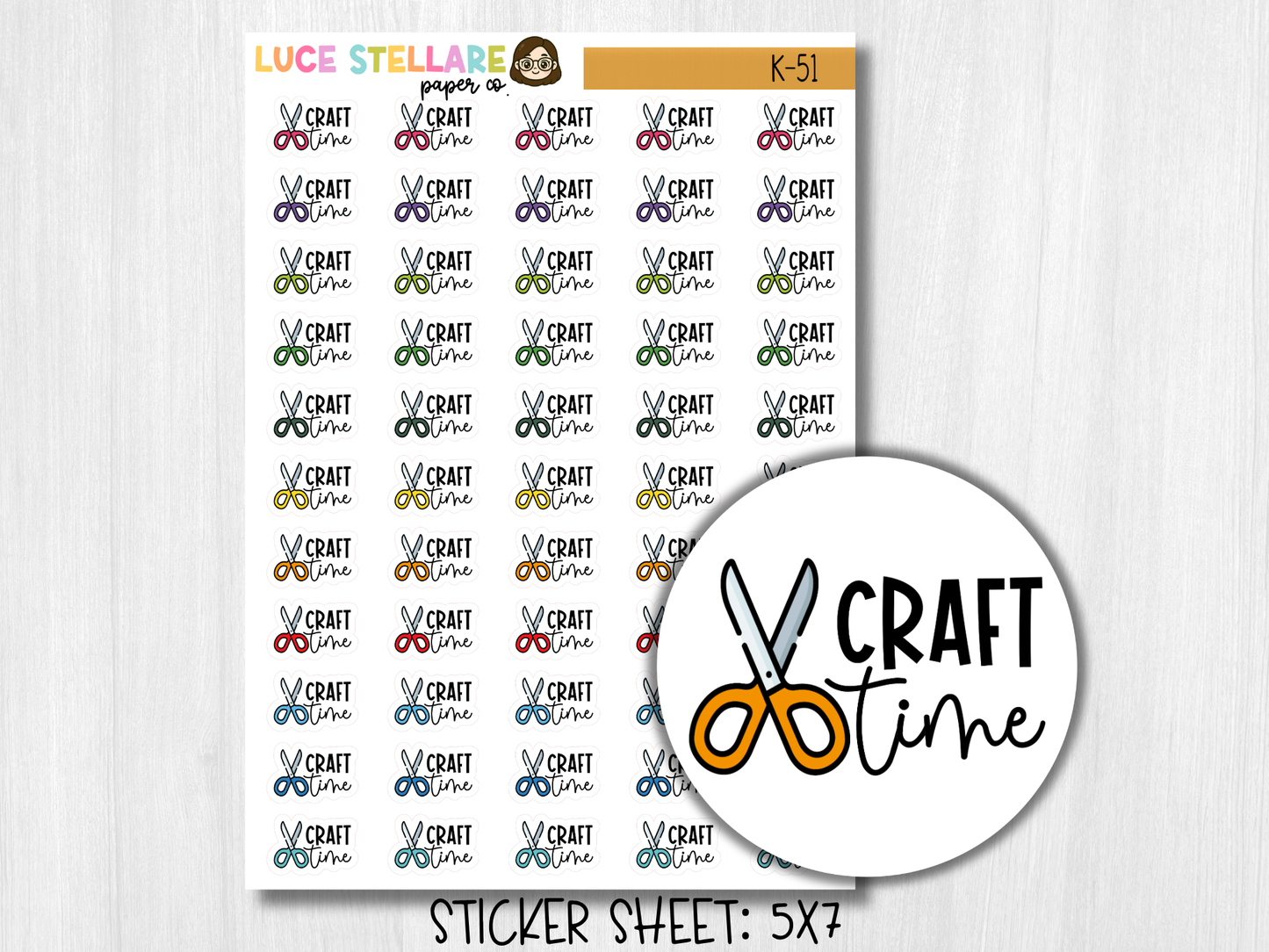 Craft Time Planner Stickers / K-51