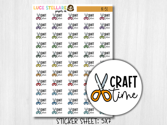 Craft Time Planner Stickers / K-51