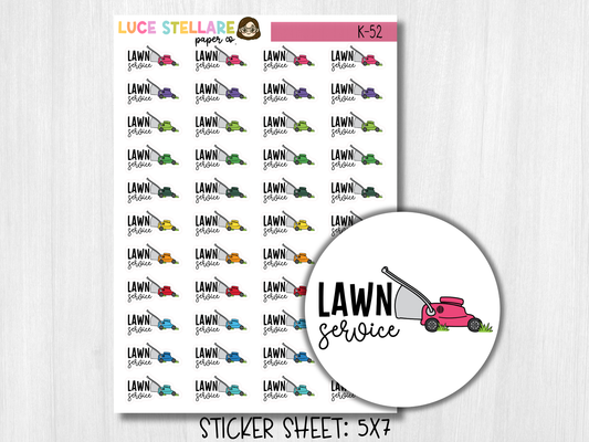 Lawn Service Planner Stickers / K-52