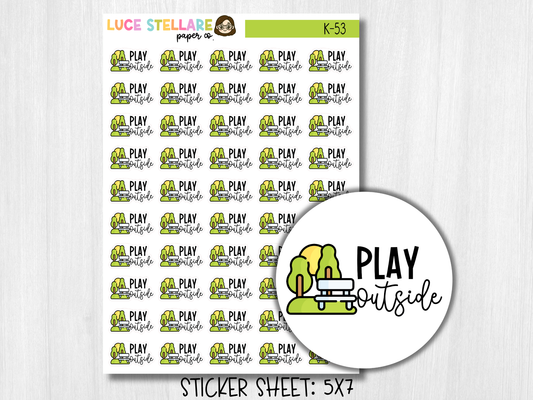 Play Outside Planner Stickers / K-53