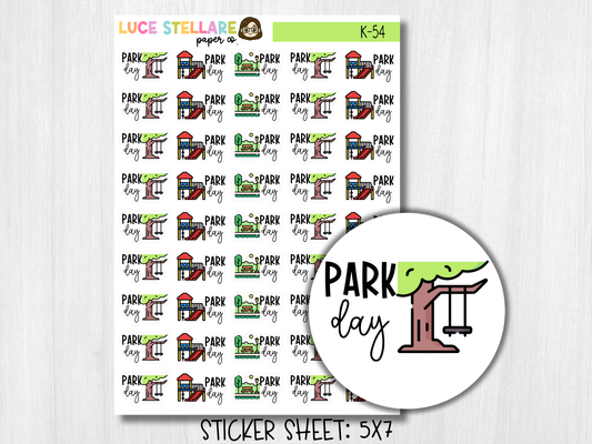 Park Day Planner Stickers / K-54