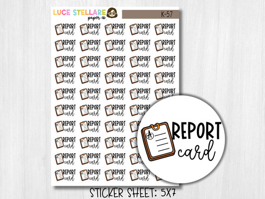 Report Card Planner Stickers / K-57