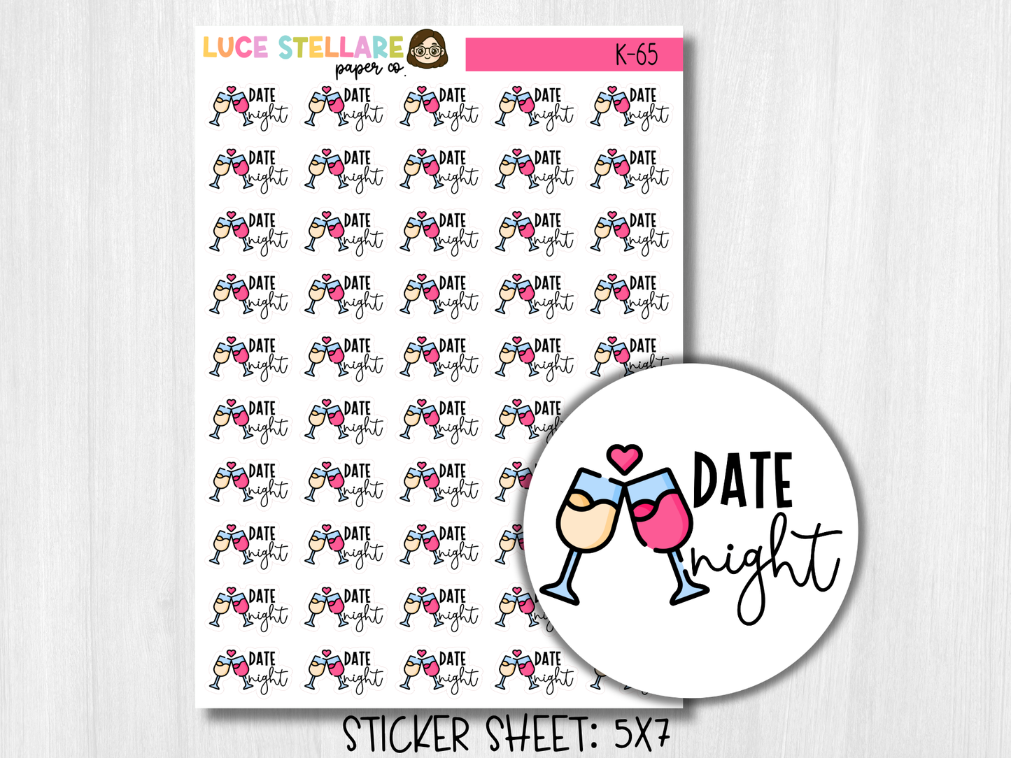 Date Night Planner Stickers / K-65