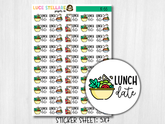 Lunch Date Planner Stickers / K-66