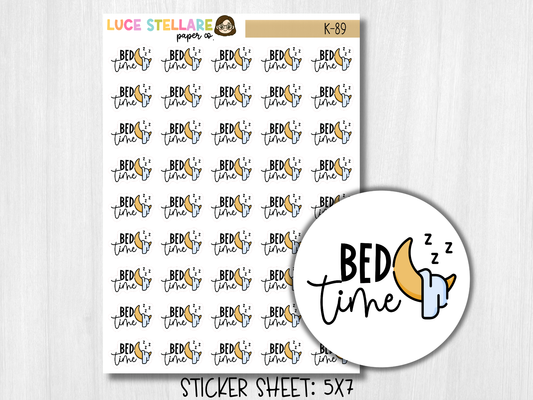 Bed Time Tracker Planner Stickers / K-89