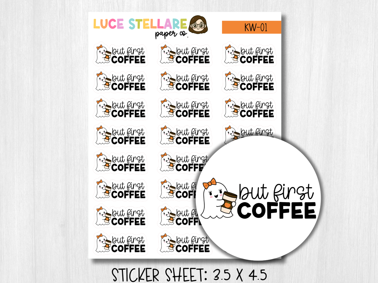 But First Coffee Planner Stickers / KW-01
