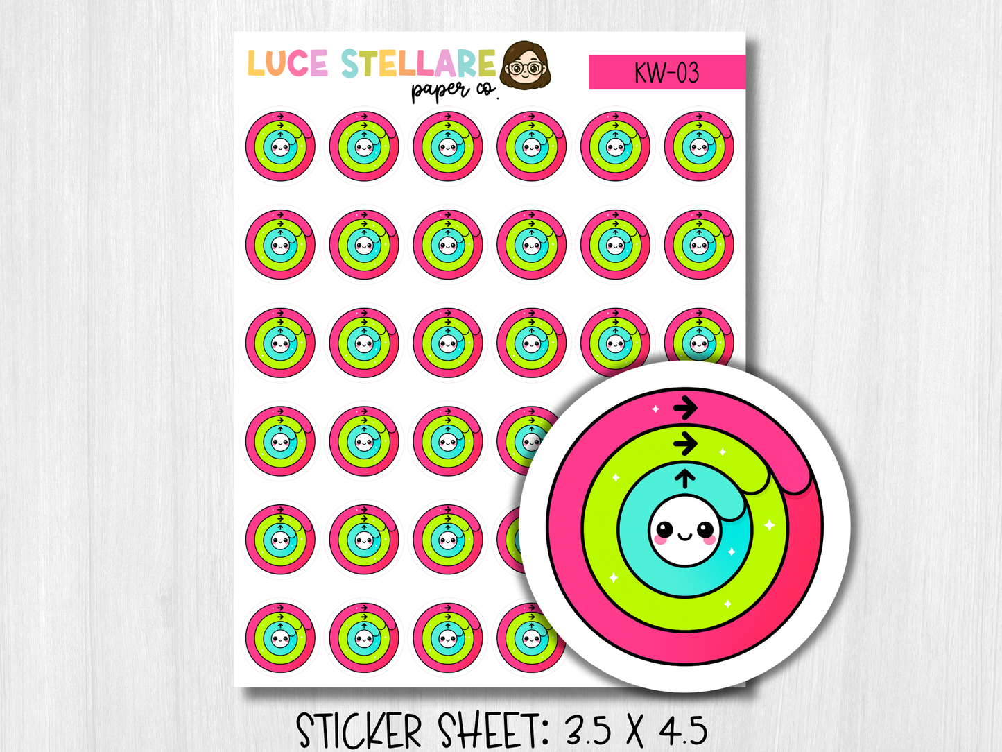 Ring Fitness Tracker Planner Stickers / KW-02