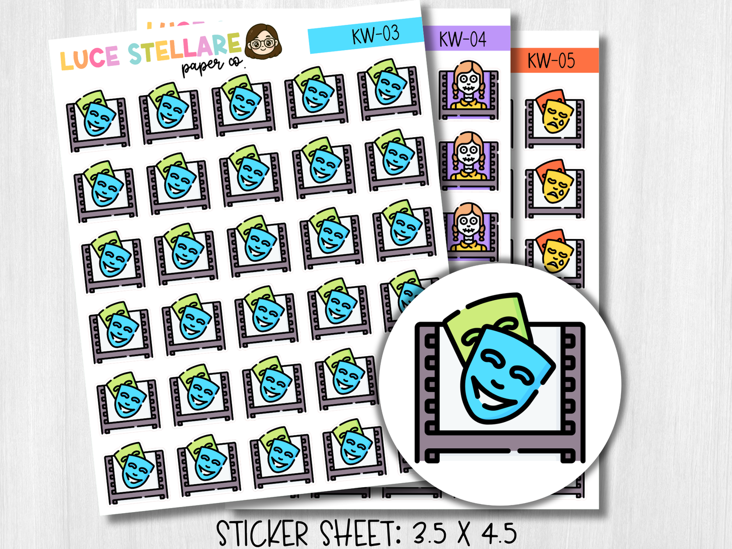 Movies Planner Stickers / KW-03