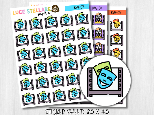 Movies Planner Stickers / KW-03