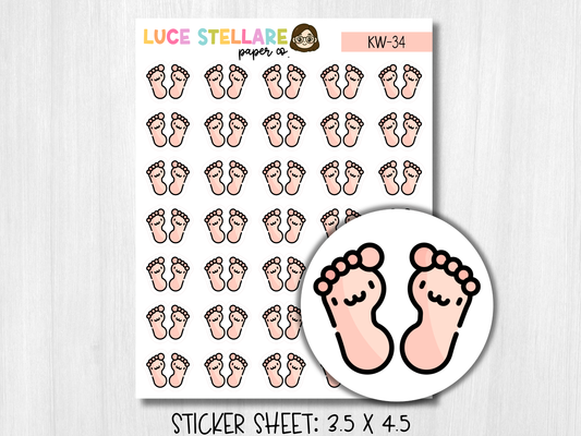 Pedicure Planner Stickers / KW-34