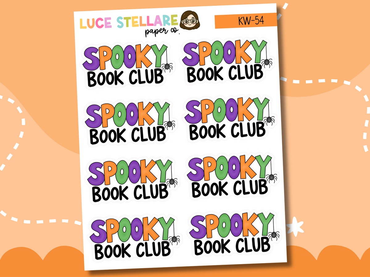 Spooky Book Club Planner Stickers / KW-54