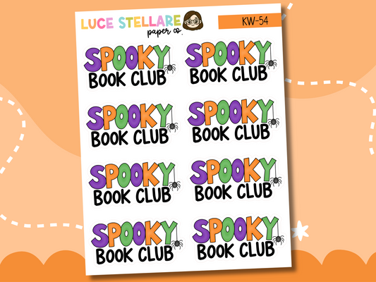 Spooky Book Club Planner Stickers / KW-54