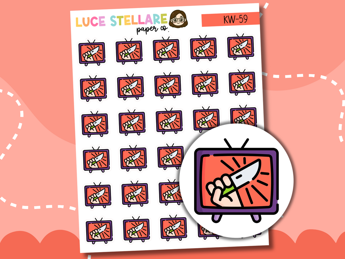 True Crime TV Planner Stickers | Crime Show Stickers / KW-59