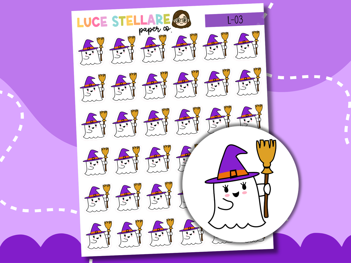 Ghost Cleaning Planner Stickers / L-03