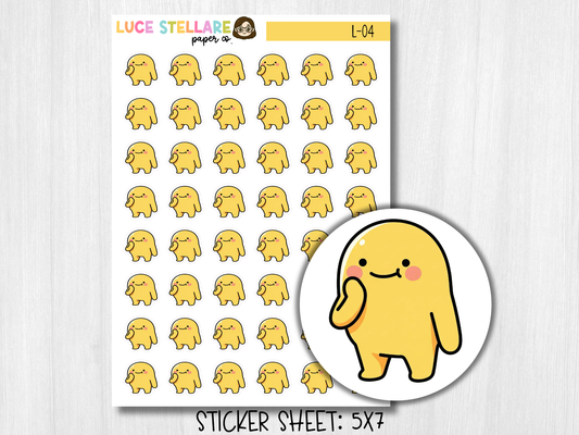 Cute Character Sticker Sheet / M-22