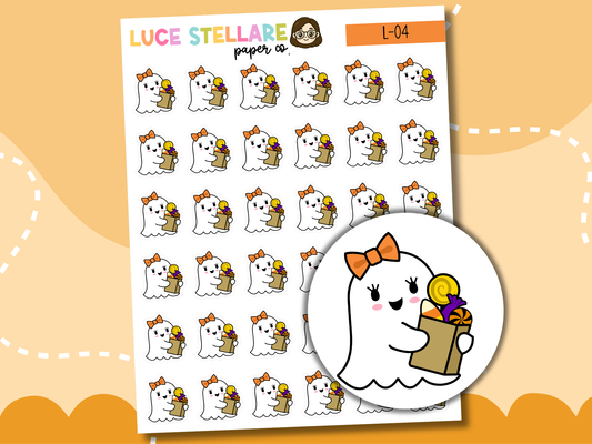 Ghost Grocery Shopping Planner Stickers / L-04