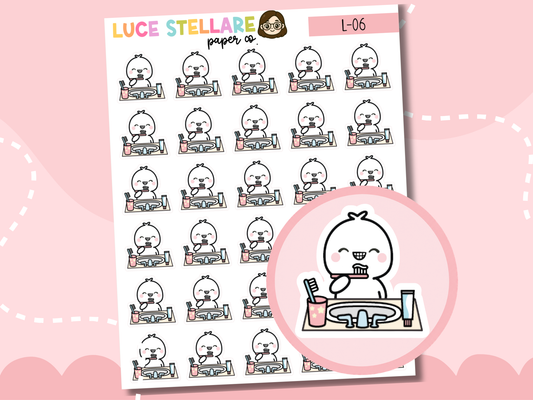Brush Teeth Planner Sticker / L-06