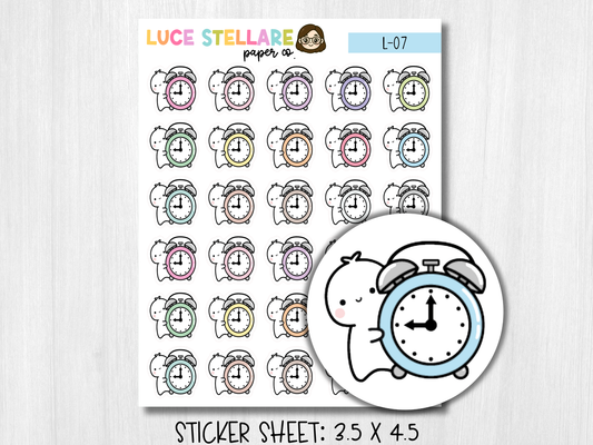 Alarm Clock Planner Stickers / L-07