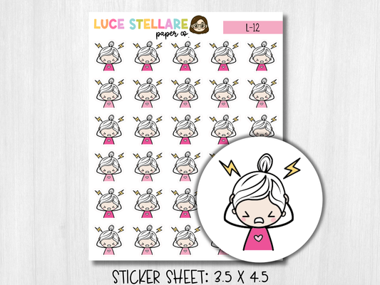 Headache Planner Stickers / L-12