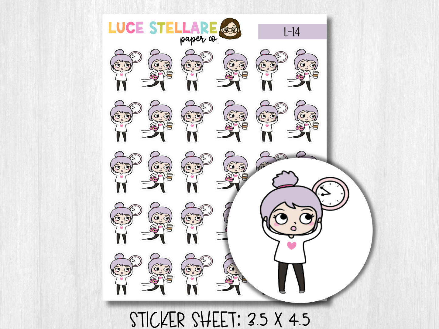 Late Start Planner Stickers / L-14
