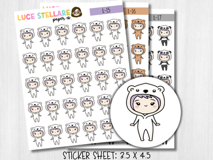 Onesie Planner Stickers / L-15