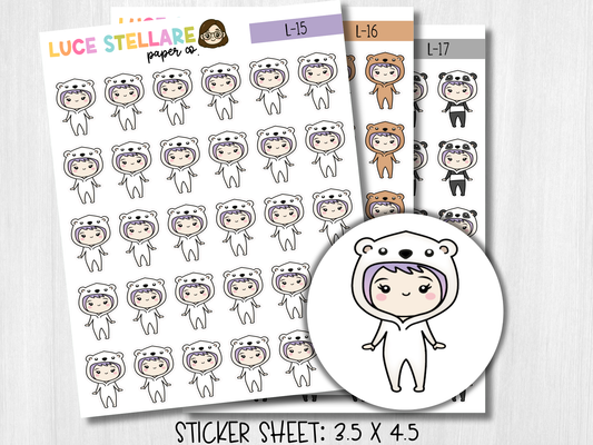 Onesie Planner Stickers / L-15