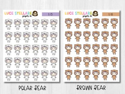 Onesie Planner Stickers / L-15