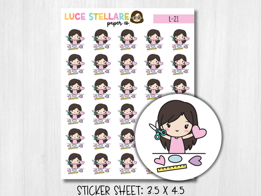 Crafting Girl Planner Stickers / L-21