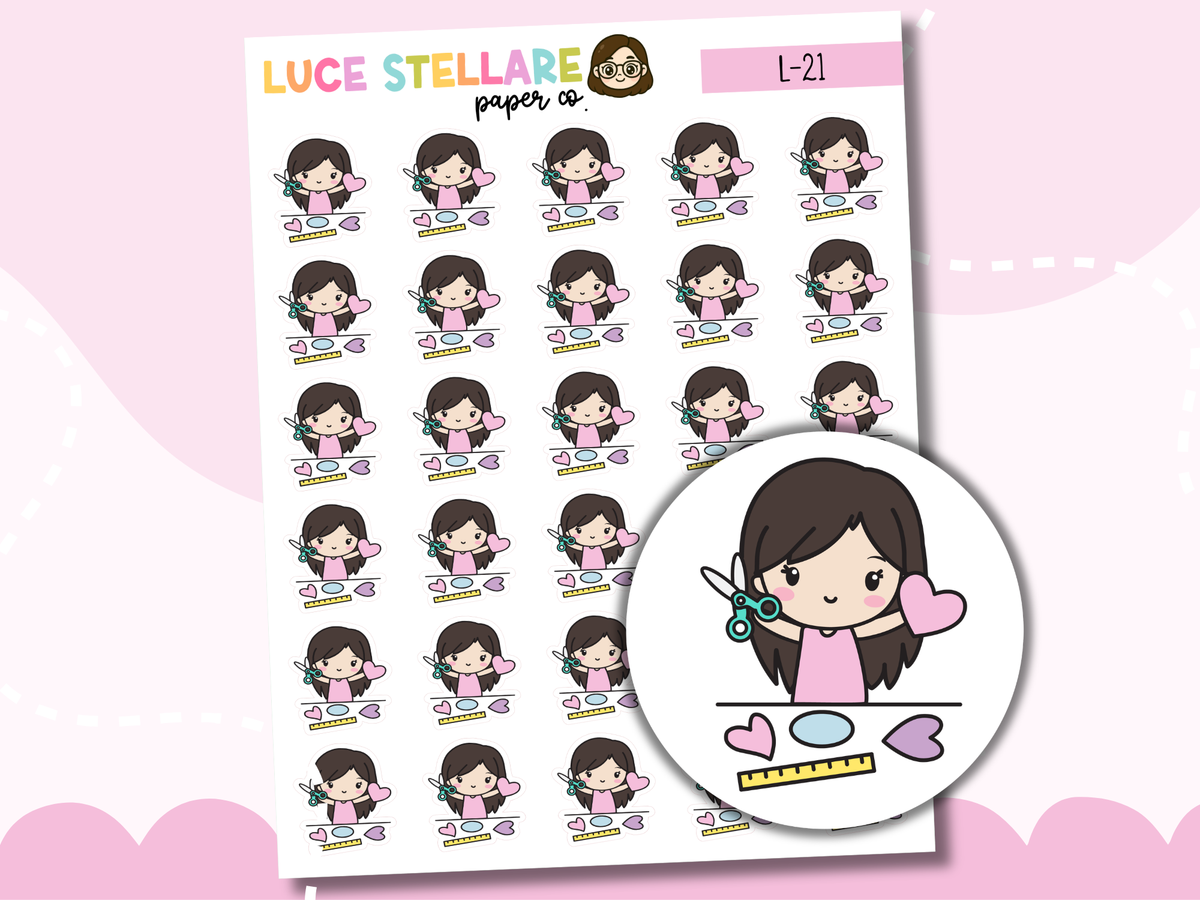 Crafting Girl Planner Stickers / L-21