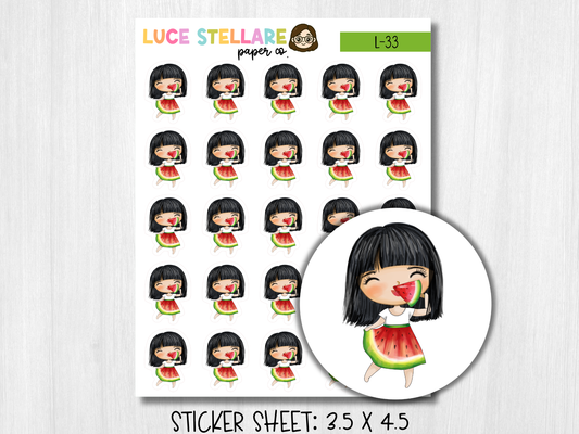 Summer Girl Planner Stickers / L-33