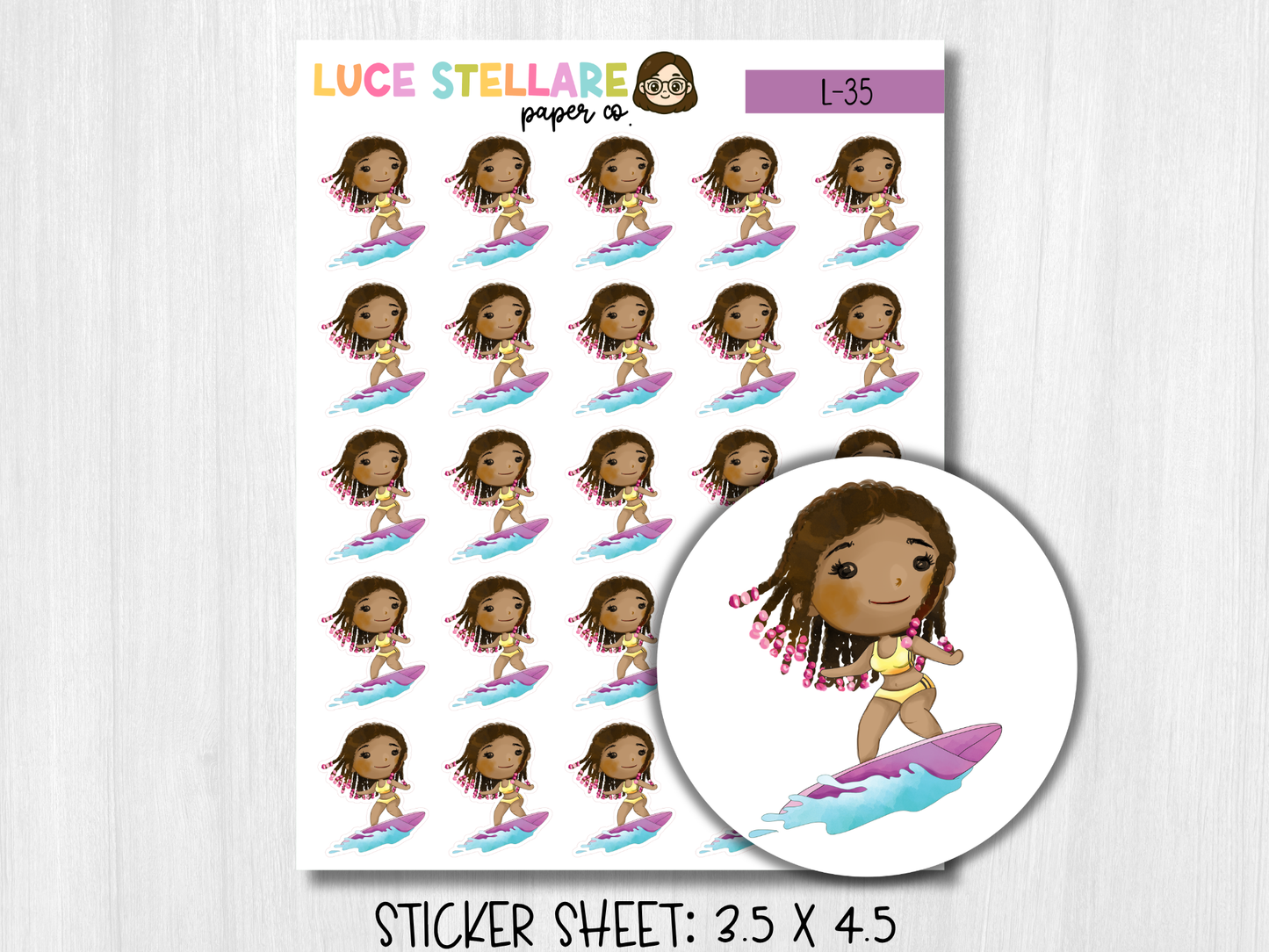 Summer Girl Planner Stickers / L-35
