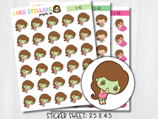 Sick Day Planner Stickers / L-41