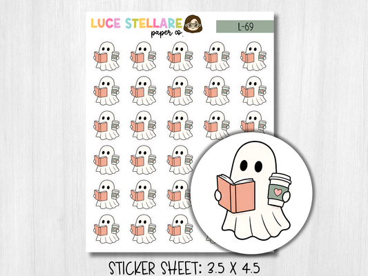 Ghost Reading Planner Stickers / L-69