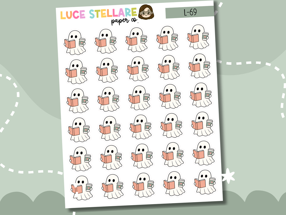 Ghost Reading Planner Stickers / L-69