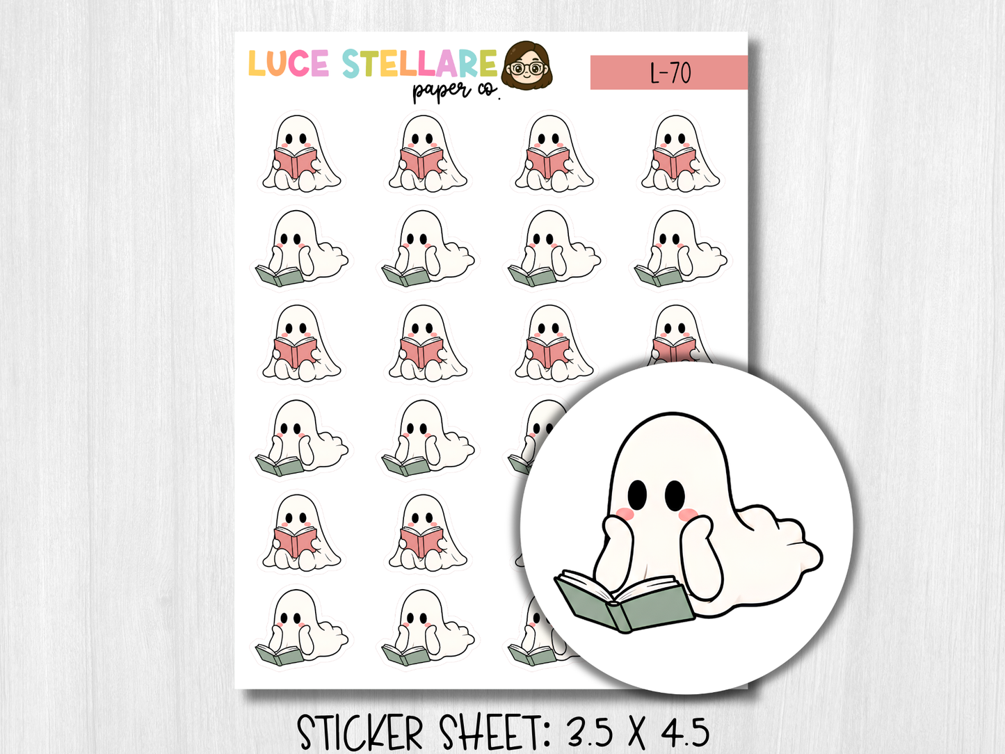 Ghost Reading Planner Stickers / L-70