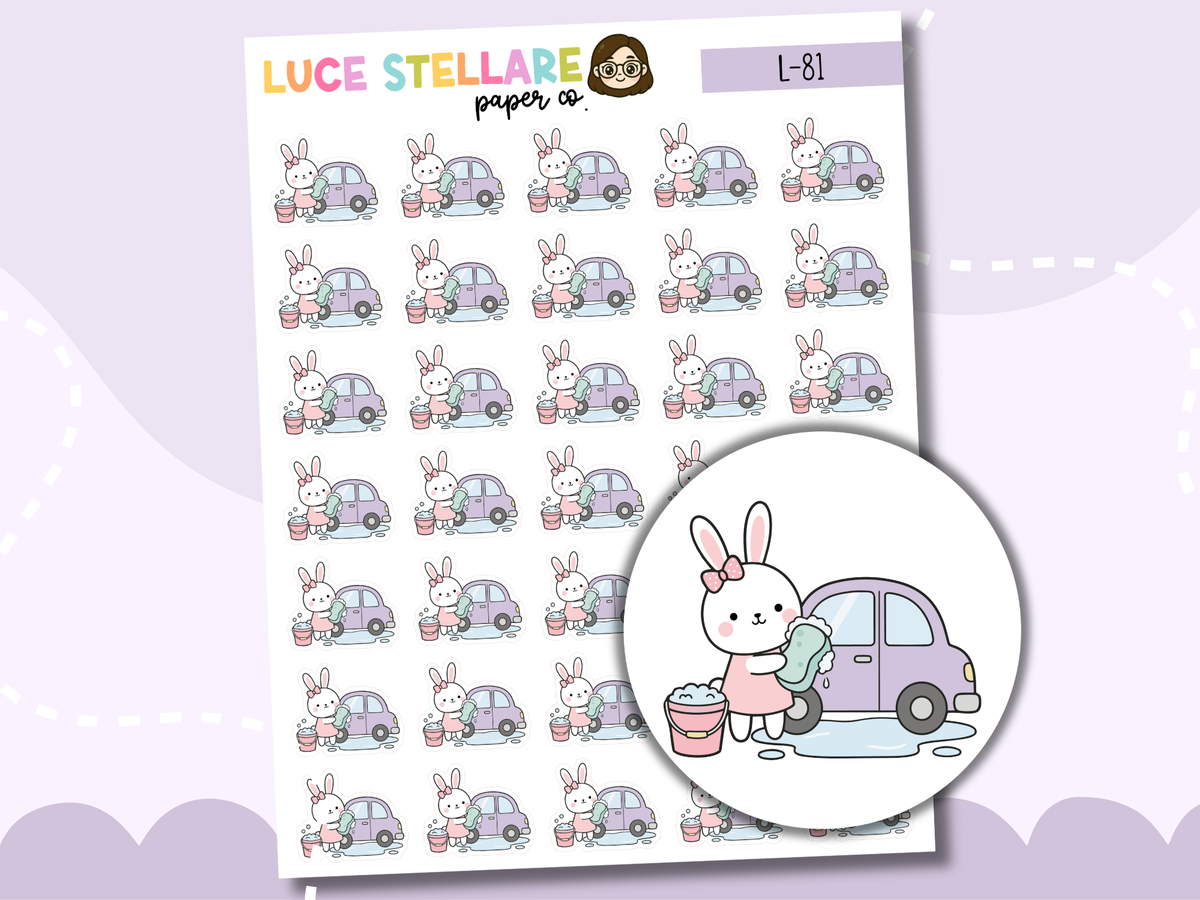 Clean Car Reminder Planner Stickers / L-81