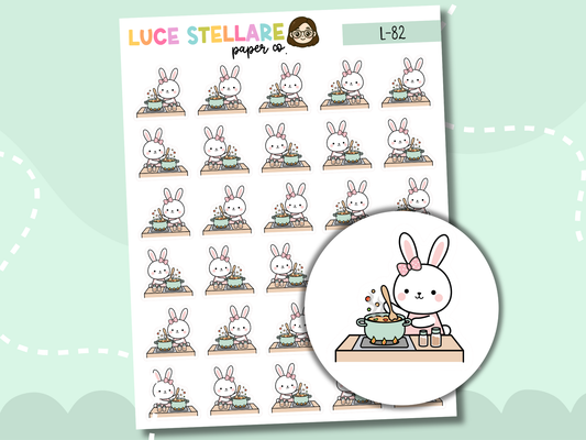 Bunny Cooking Planner Stickers/ L-82