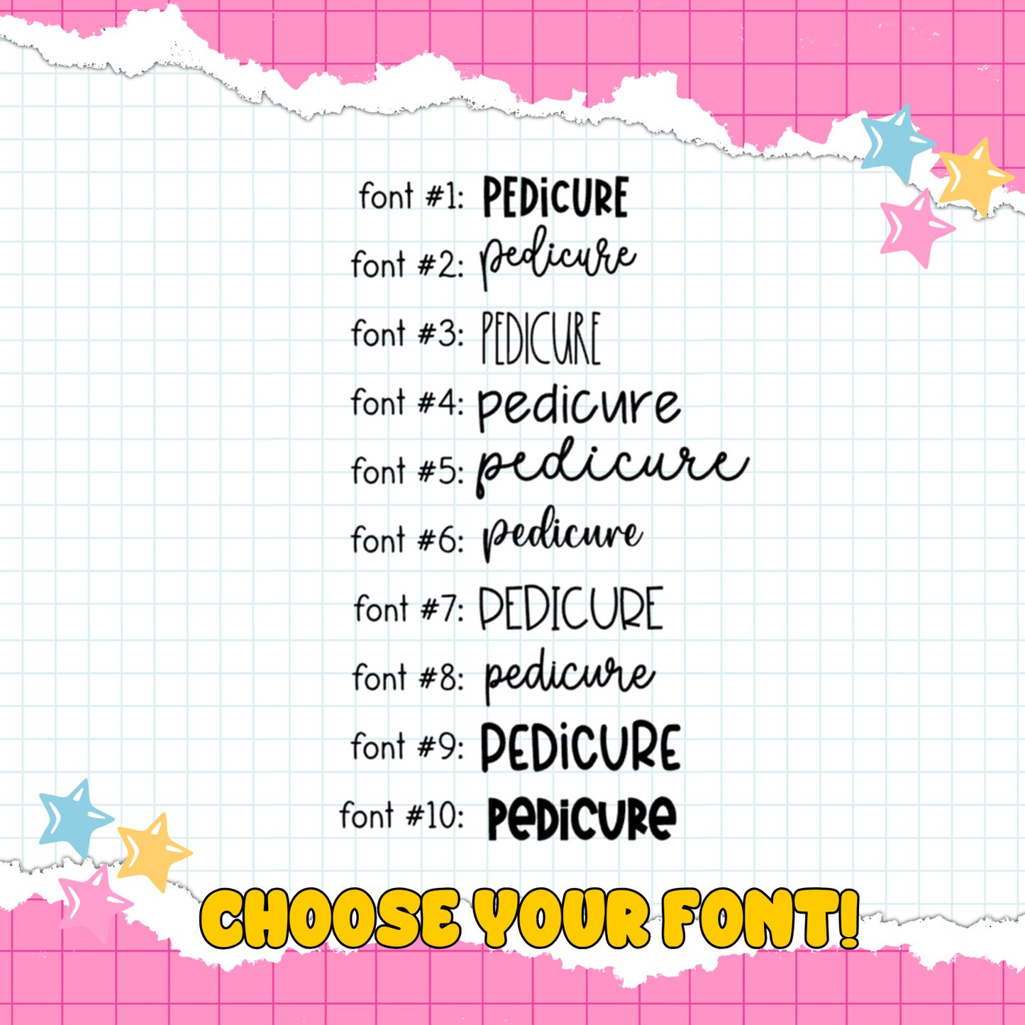 Pedicure Sticker Sheet / BN-20