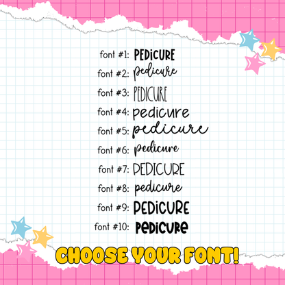 Pedicure Sticker Sheet / BN-20