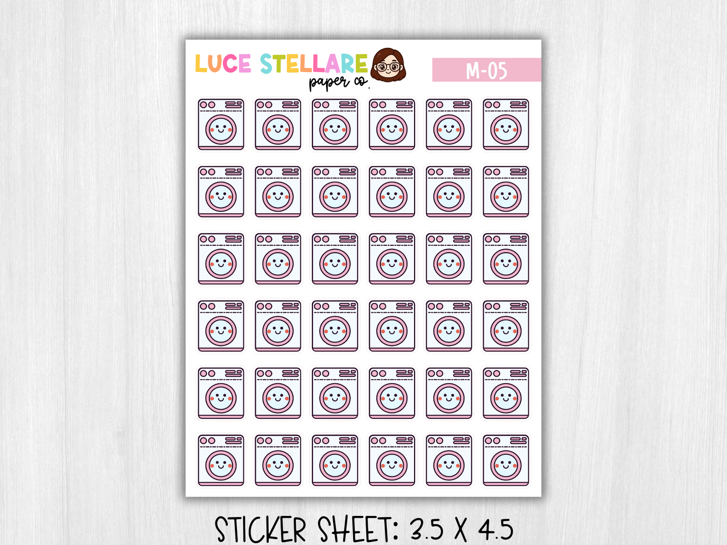 Washing Machine Planner Stickers / M-05