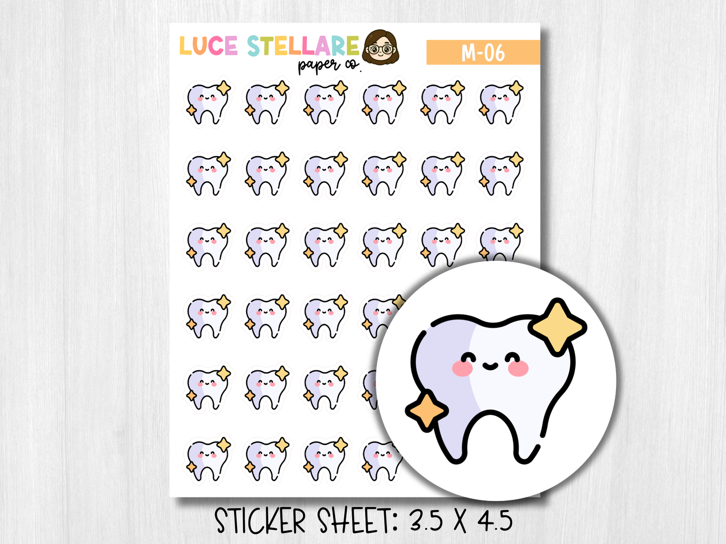Tooth Planner Stickers / M-06