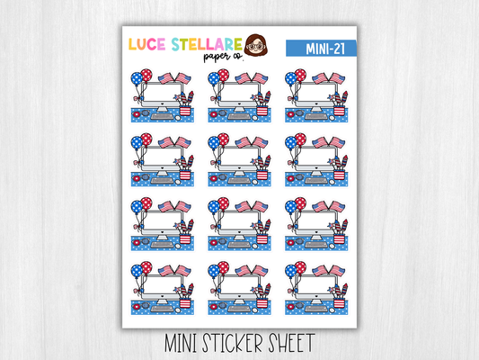 4th Of July Computer  Stickers / M-21