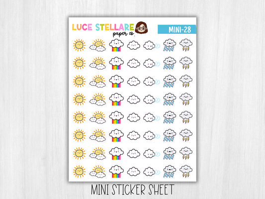 Weather Icon Sticker Sheet / M-28