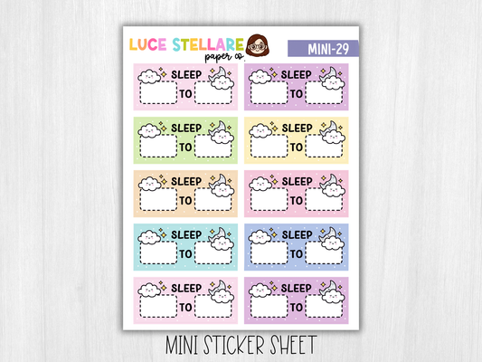 Sleep Tracker Planner Stickers / M-29