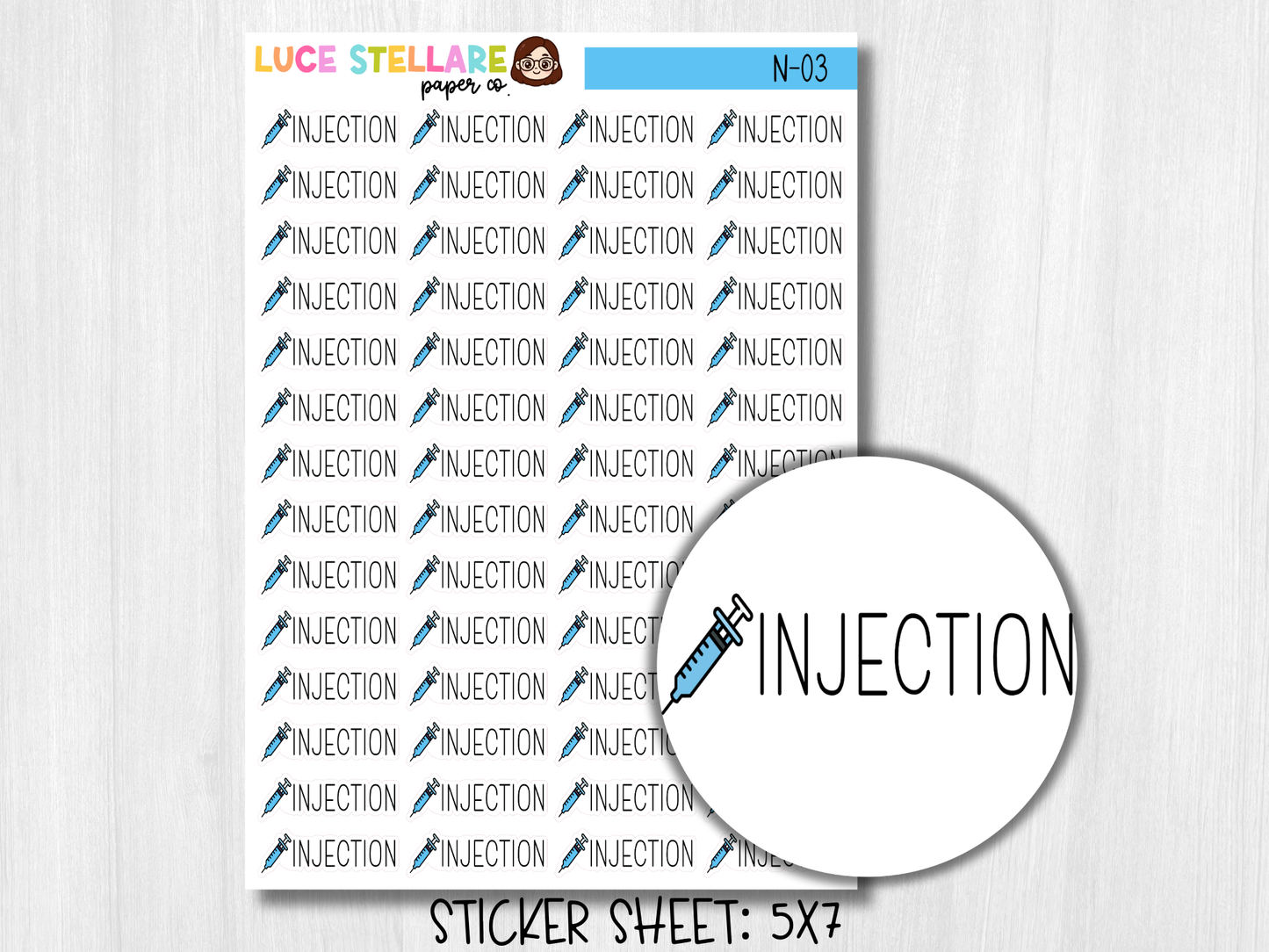 Injection Planner Stickers / N-03