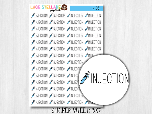 Injection Planner Stickers / N-03
